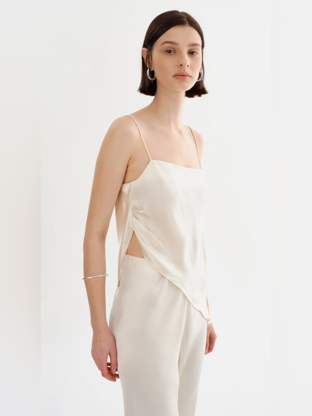 New! Lamarque Solange Draped Satin Cami 🤍 XXS NWT! - Picture 8 of 15